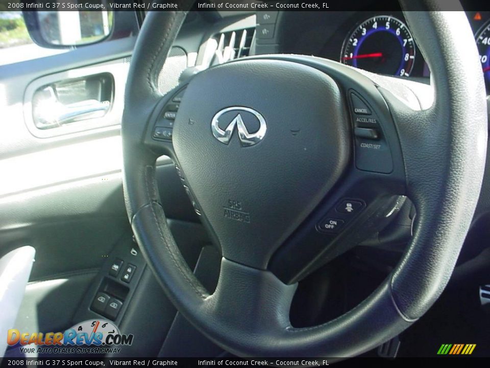 2008 Infiniti G 37 S Sport Coupe Vibrant Red / Graphite Photo #17