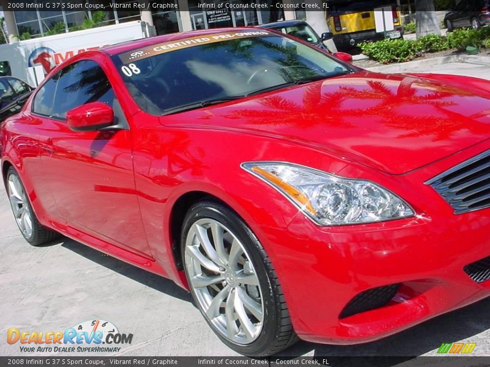 2008 Infiniti G 37 S Sport Coupe Vibrant Red / Graphite Photo #19