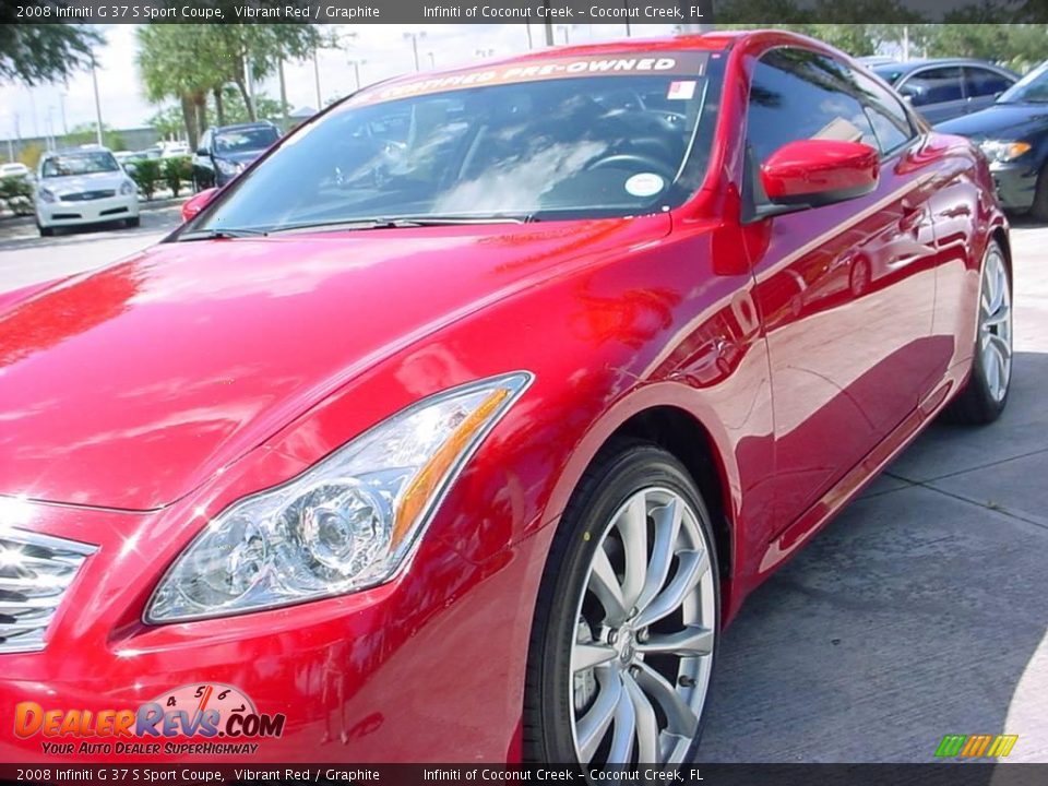 2008 Infiniti G 37 S Sport Coupe Vibrant Red / Graphite Photo #20