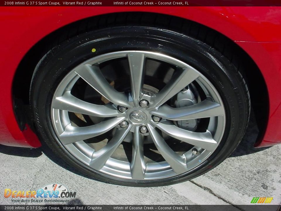 2008 Infiniti G 37 S Sport Coupe Vibrant Red / Graphite Photo #21