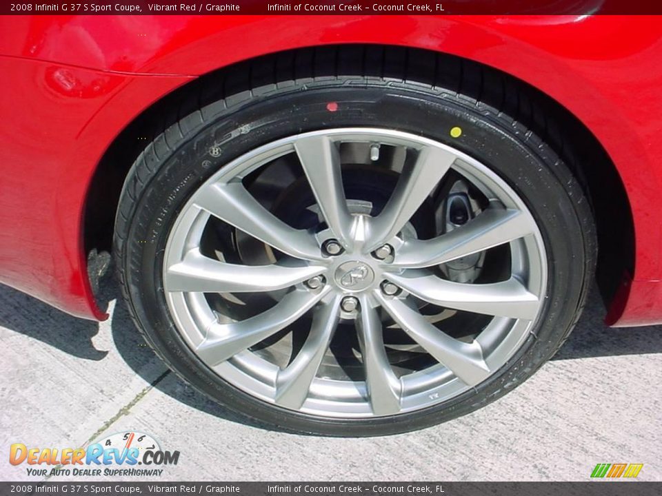 2008 Infiniti G 37 S Sport Coupe Vibrant Red / Graphite Photo #22