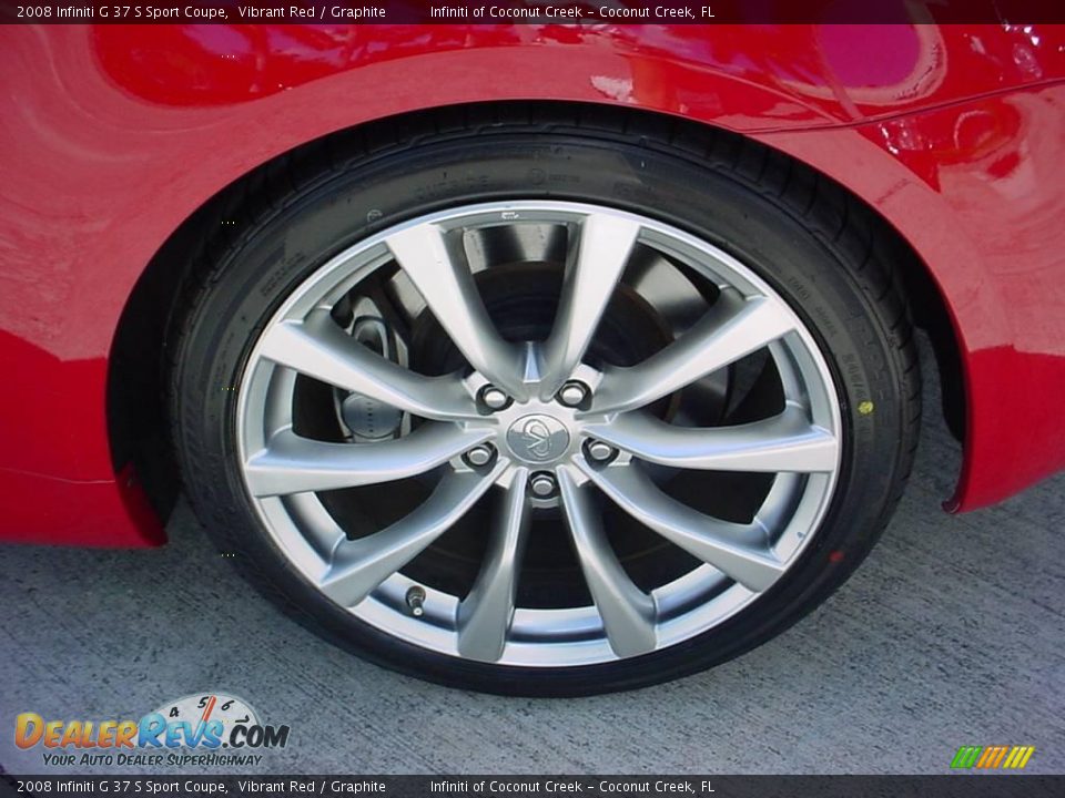 2008 Infiniti G 37 S Sport Coupe Vibrant Red / Graphite Photo #23