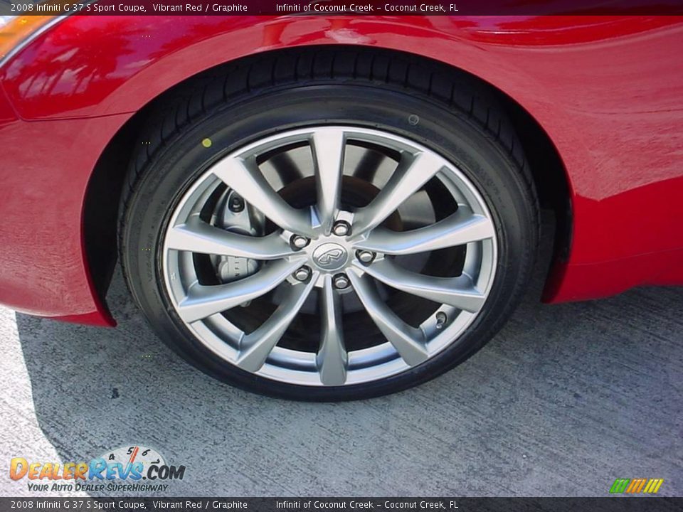 2008 Infiniti G 37 S Sport Coupe Vibrant Red / Graphite Photo #24