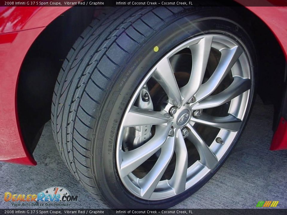 2008 Infiniti G 37 S Sport Coupe Vibrant Red / Graphite Photo #26