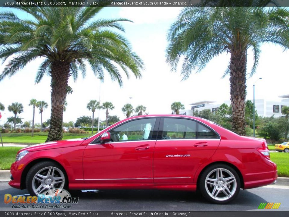 2009 Mercedes-Benz C 300 Sport Mars Red / Black Photo #1