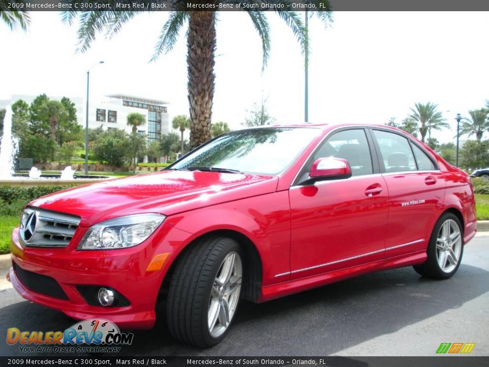 2009 Mercedes-Benz C 300 Sport Mars Red / Black Photo #2