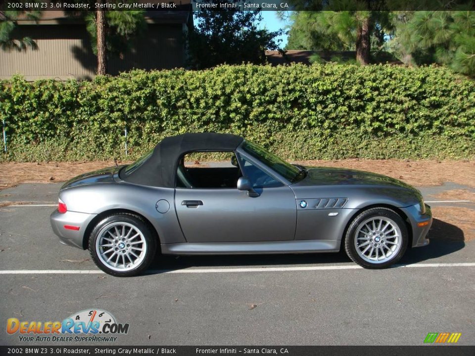 2002 BMW Z3 3.0i Roadster Sterling Gray Metallic / Black Photo #9