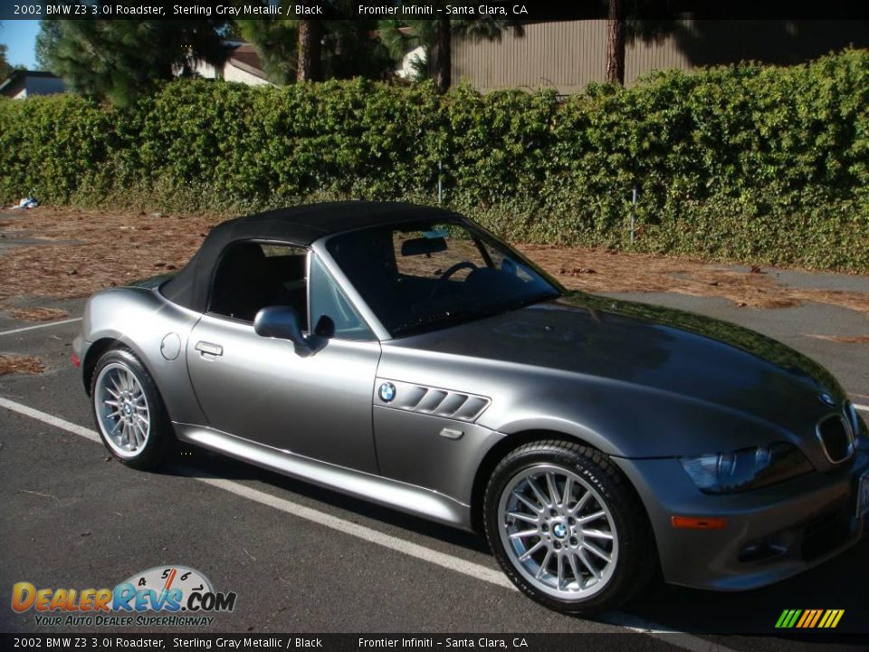 2002 BMW Z3 3.0i Roadster Sterling Gray Metallic / Black Photo #10