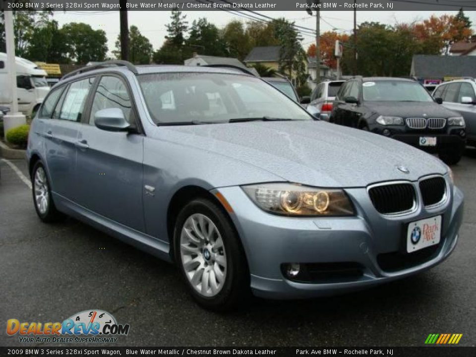 2009 BMW 3 Series 328xi Sport Wagon Blue Water Metallic / Chestnut Brown Dakota Leather Photo #2