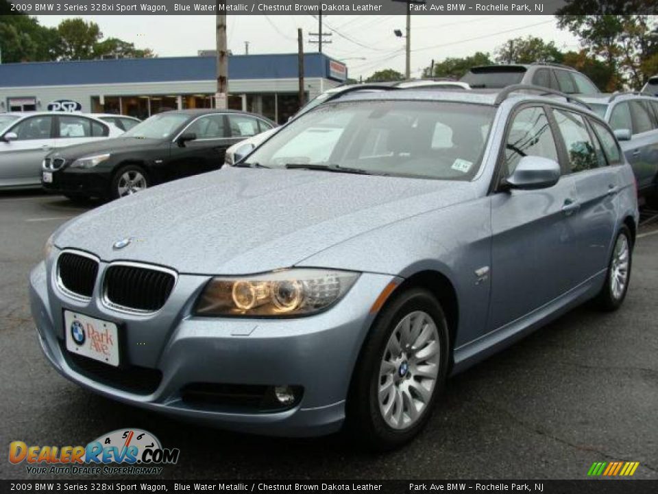 2009 BMW 3 Series 328xi Sport Wagon Blue Water Metallic / Chestnut Brown Dakota Leather Photo #4