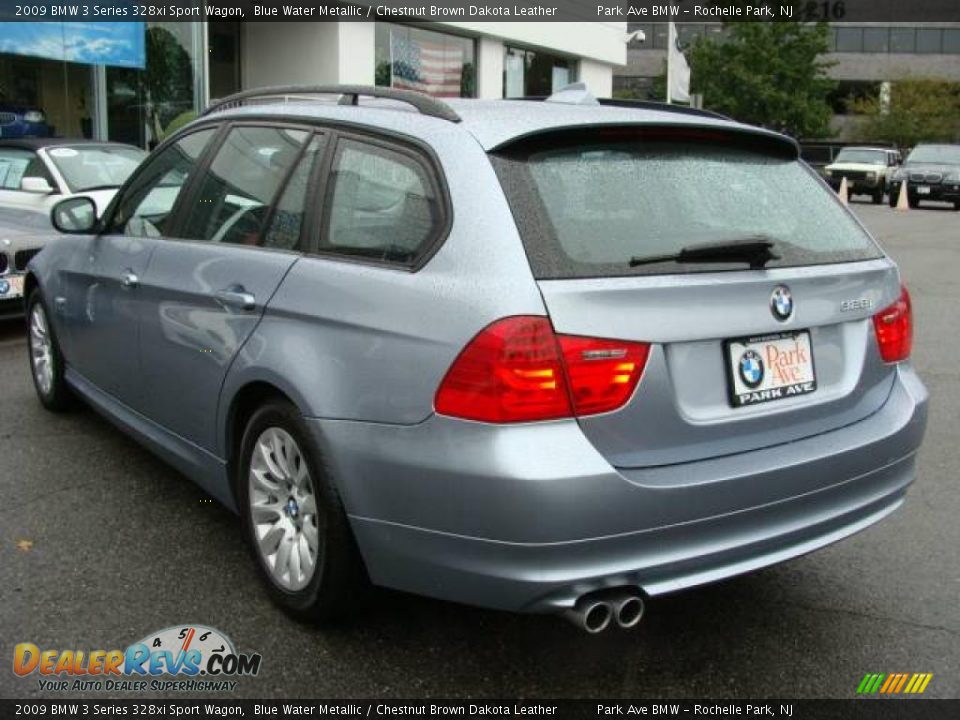 2009 BMW 3 Series 328xi Sport Wagon Blue Water Metallic / Chestnut Brown Dakota Leather Photo #6