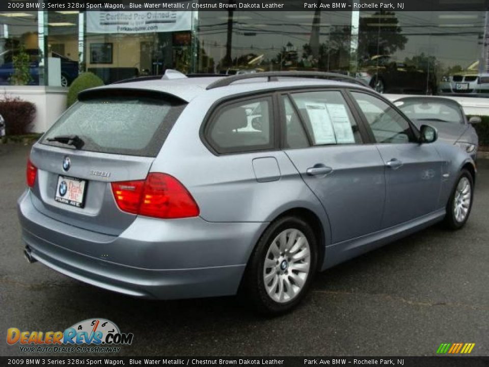 2009 BMW 3 Series 328xi Sport Wagon Blue Water Metallic / Chestnut Brown Dakota Leather Photo #8