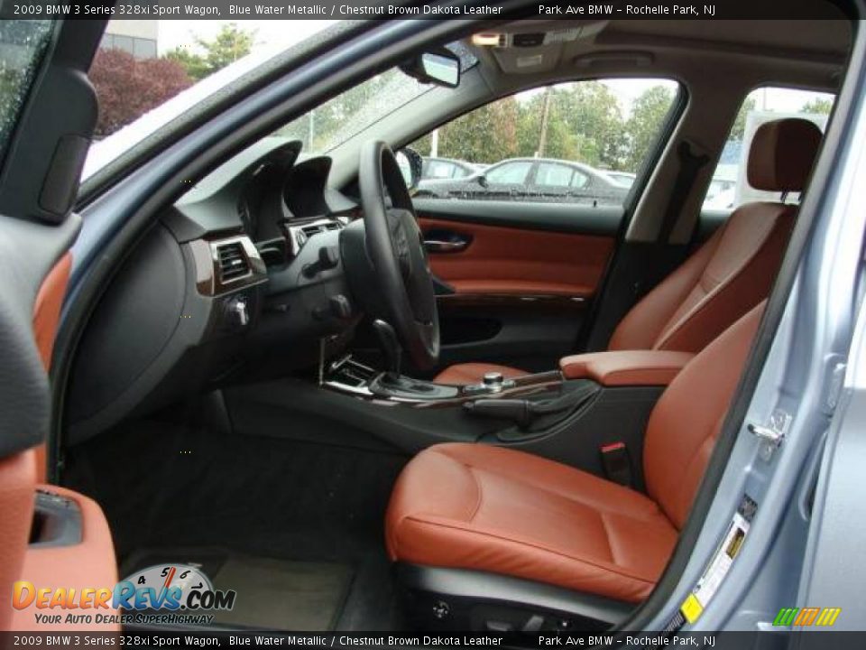 2009 BMW 3 Series 328xi Sport Wagon Blue Water Metallic / Chestnut Brown Dakota Leather Photo #10