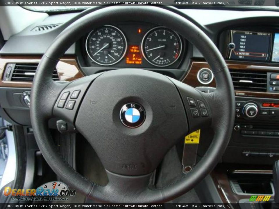 2009 BMW 3 Series 328xi Sport Wagon Blue Water Metallic / Chestnut Brown Dakota Leather Photo #13