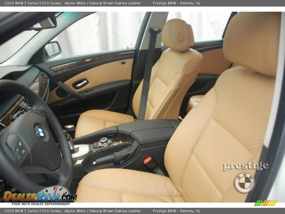2009 BMW 5 Series 535xi Sedan Alpine White / Natural Brown Dakota Leather Photo #5