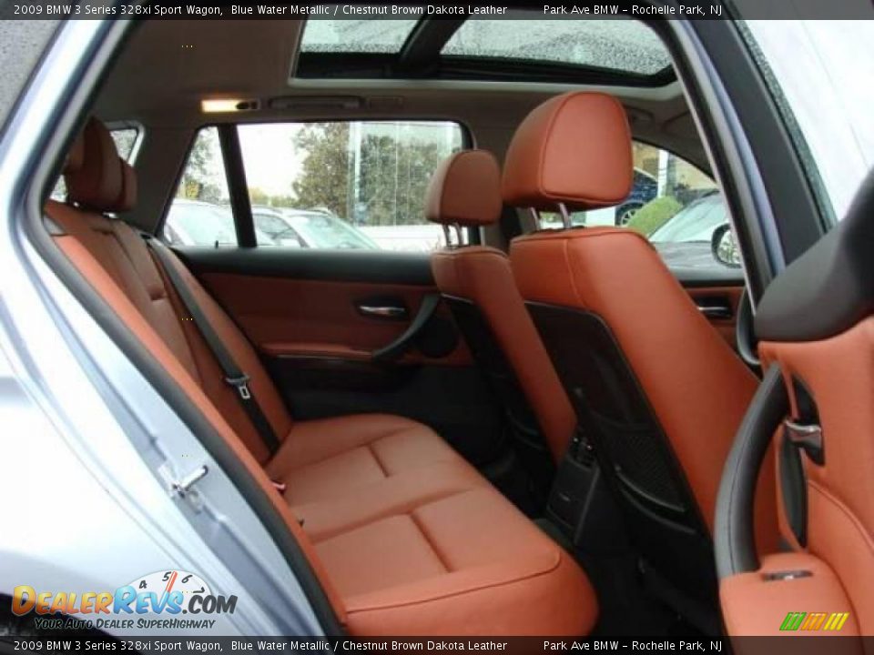 2009 BMW 3 Series 328xi Sport Wagon Blue Water Metallic / Chestnut Brown Dakota Leather Photo #20