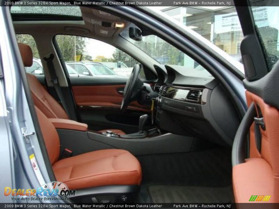 2009 BMW 3 Series 328xi Sport Wagon Blue Water Metallic / Chestnut Brown Dakota Leather Photo #22
