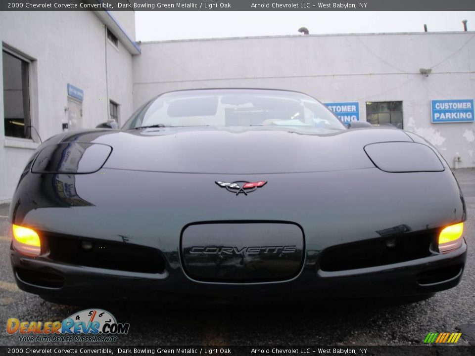 2000 Chevrolet Corvette Convertible Dark Bowling Green Metallic / Light Oak Photo #2