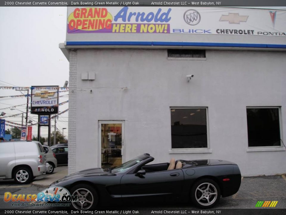 2000 Chevrolet Corvette Convertible Dark Bowling Green Metallic / Light Oak Photo #3