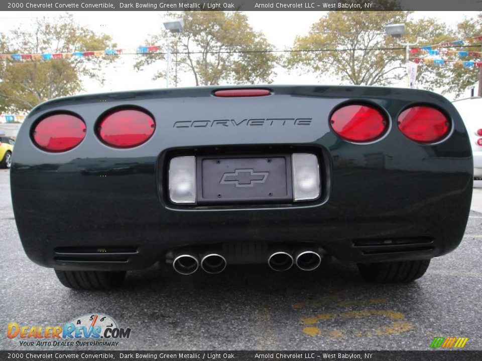 2000 Chevrolet Corvette Convertible Dark Bowling Green Metallic / Light Oak Photo #6