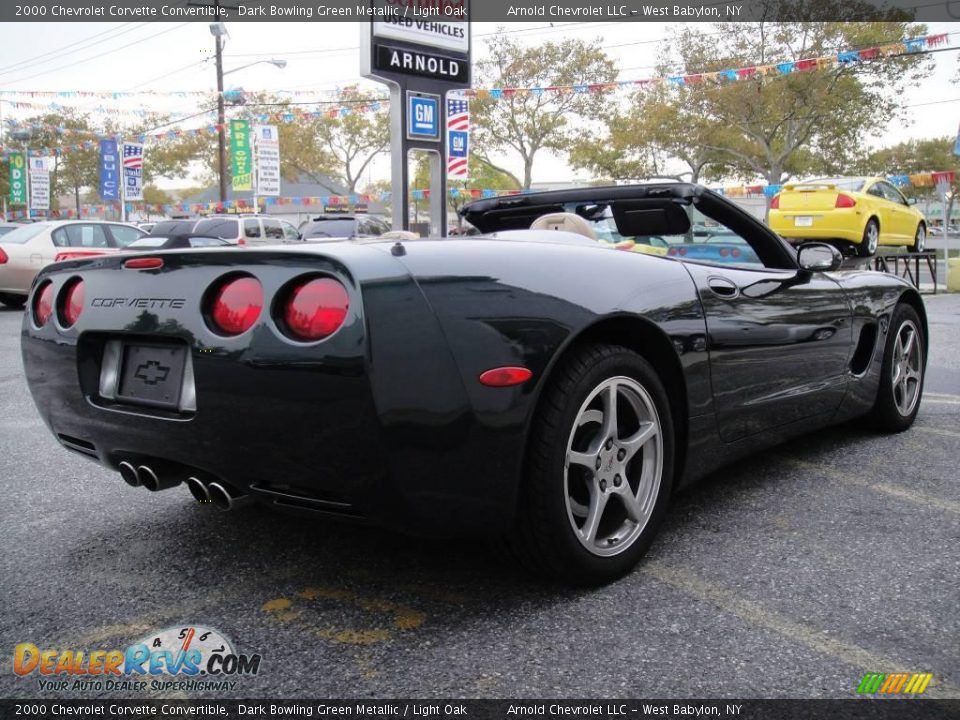 2000 Chevrolet Corvette Convertible Dark Bowling Green Metallic / Light Oak Photo #7