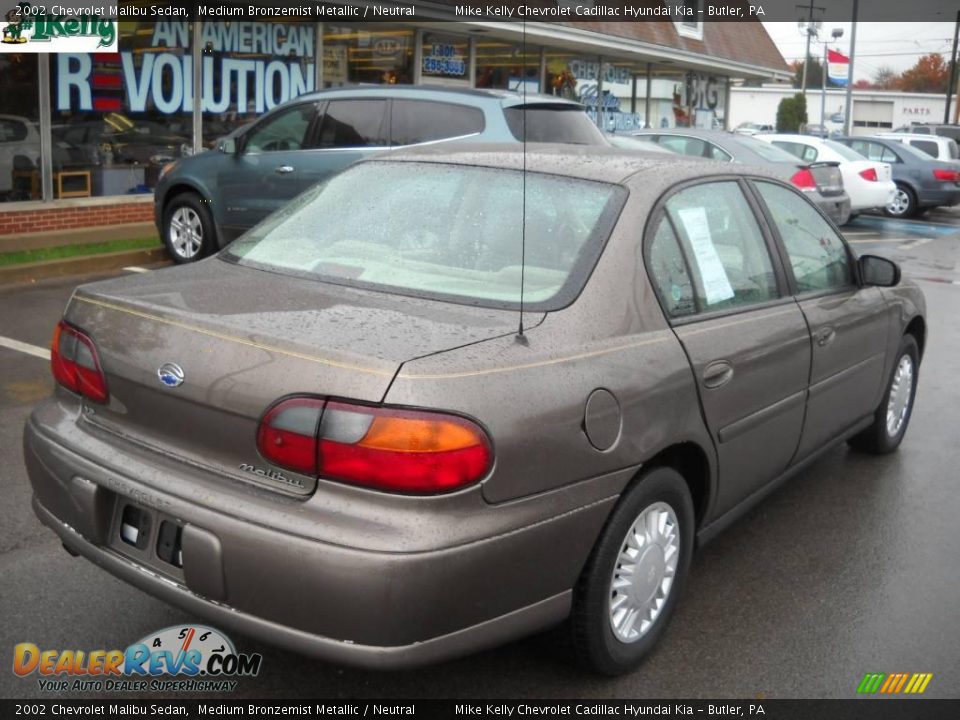 2002 Chevrolet Malibu Sedan Medium Bronzemist Metallic / Neutral Photo #3