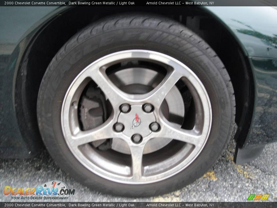 2000 Chevrolet Corvette Convertible Dark Bowling Green Metallic / Light Oak Photo #9