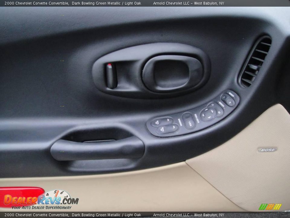 2000 Chevrolet Corvette Convertible Dark Bowling Green Metallic / Light Oak Photo #10