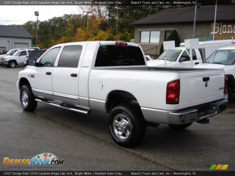 2007 Dodge Ram 3500 Laramie Mega Cab 4x4 Bright White / Medium Slate