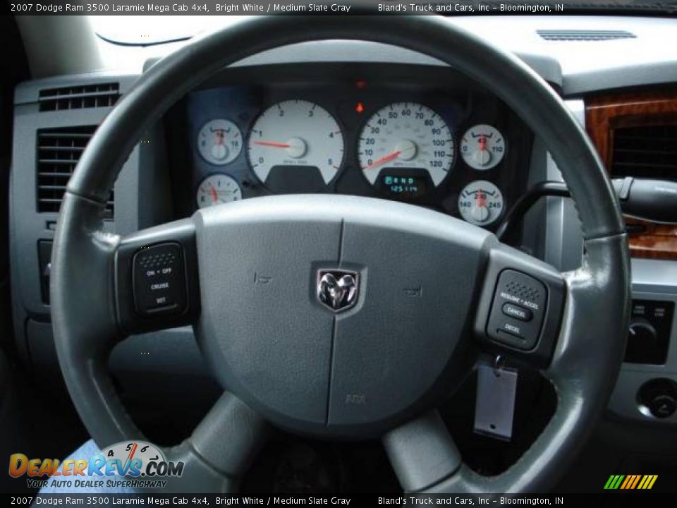 2007 Dodge Ram 3500 Laramie Mega Cab 4x4 Bright White / Medium Slate Gray Photo #19