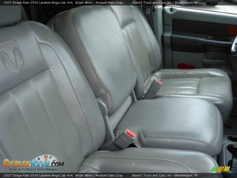 2007 Dodge Ram 3500 Laramie Mega Cab 4x4 Bright White / Medium Slate Gray Photo #35
