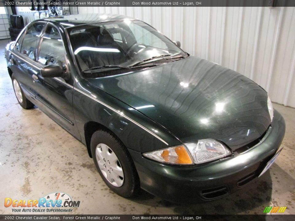 2002 Chevrolet Cavalier Sedan Forest Green Metallic / Graphite Photo #1