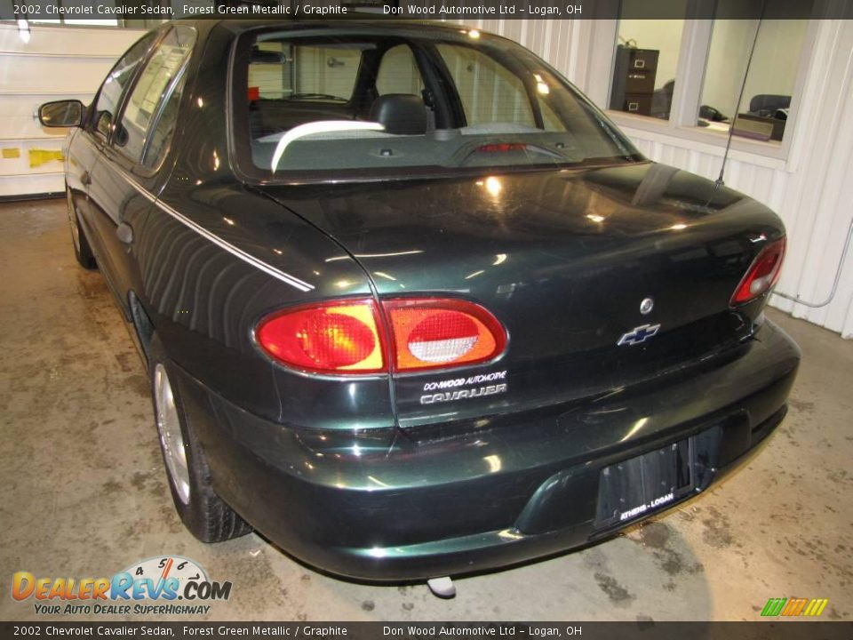 2002 Chevrolet Cavalier Sedan Forest Green Metallic / Graphite Photo #3