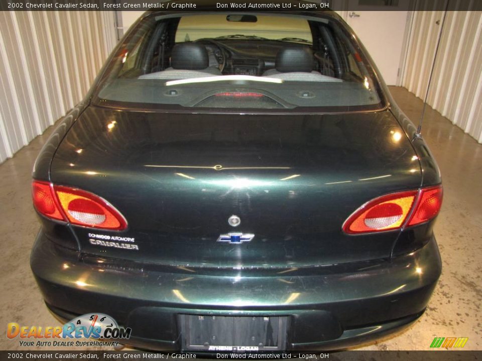 2002 Chevrolet Cavalier Sedan Forest Green Metallic / Graphite Photo #5