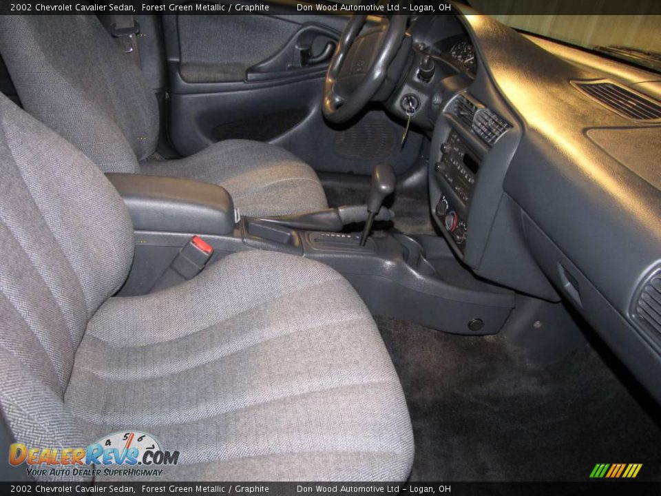 2002 Chevrolet Cavalier Sedan Forest Green Metallic / Graphite Photo #10