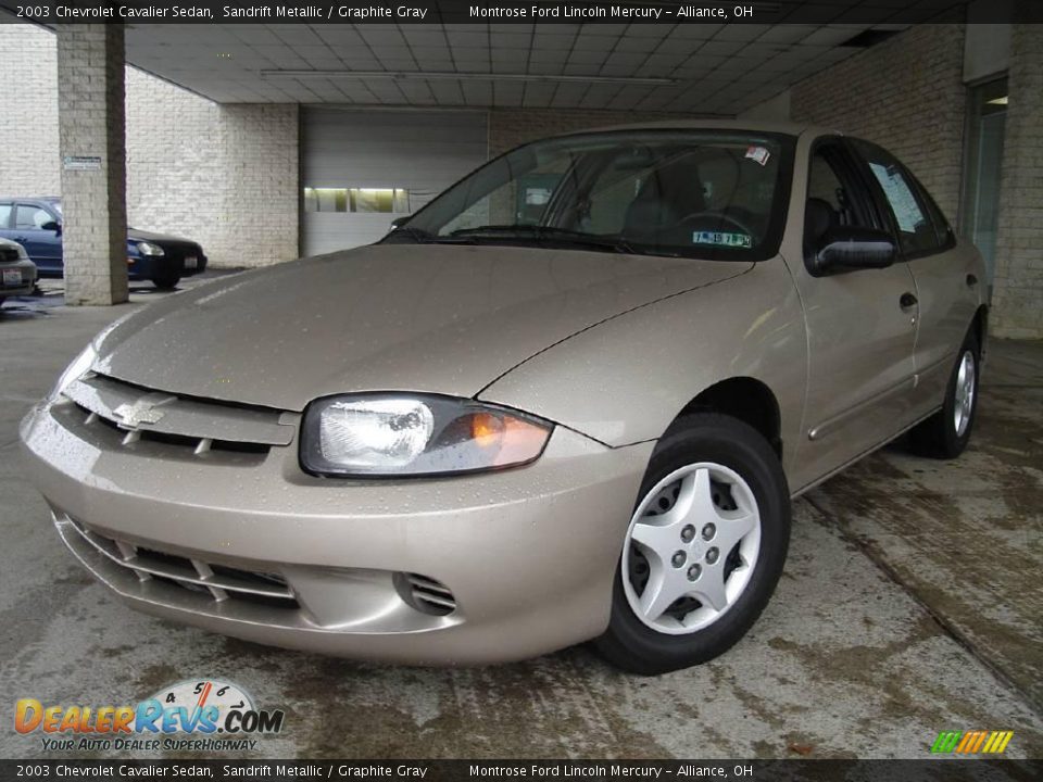 2003 Chevrolet Cavalier Sedan Sandrift Metallic / Graphite Gray Photo #1