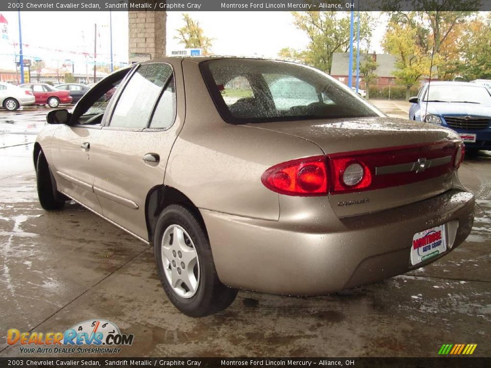 2003 Chevrolet Cavalier Sedan Sandrift Metallic / Graphite Gray Photo #3