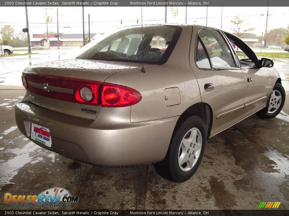 2003 Chevrolet Cavalier Sedan Sandrift Metallic / Graphite Gray Photo #5