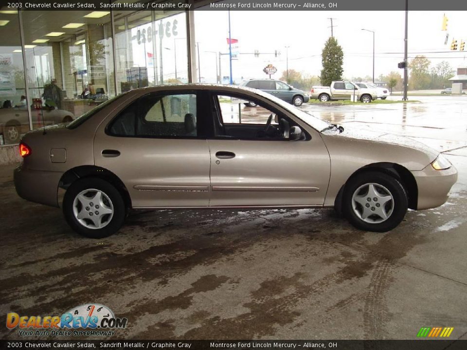 2003 Chevrolet Cavalier Sedan Sandrift Metallic / Graphite Gray Photo #6