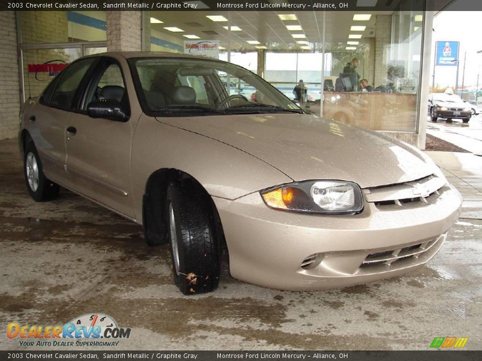 2003 Chevrolet Cavalier Sedan Sandrift Metallic / Graphite Gray Photo #7