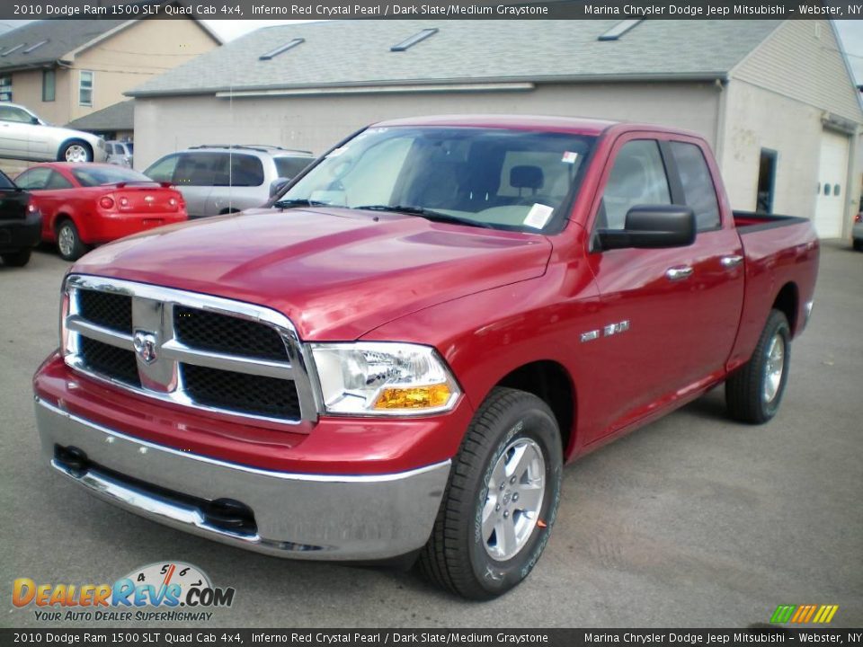 2010 Dodge Ram 1500 SLT Quad Cab 4x4 Inferno Red Crystal Pearl / Dark Slate/Medium Graystone Photo #1