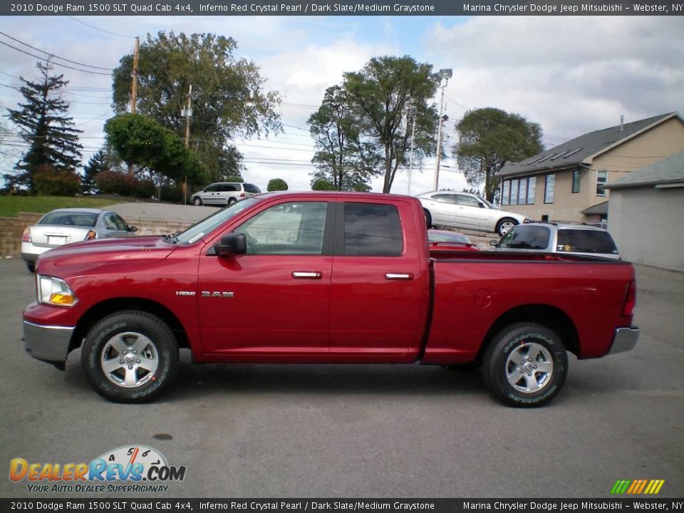2010 Dodge Ram 1500 SLT Quad Cab 4x4 Inferno Red Crystal Pearl / Dark Slate/Medium Graystone Photo #7