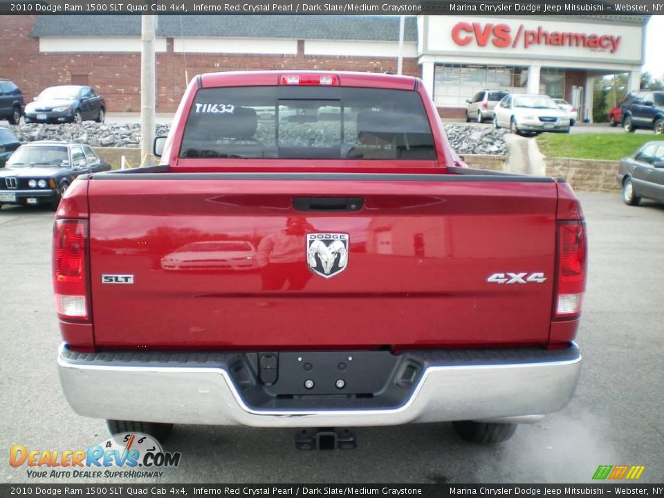 2010 Dodge Ram 1500 SLT Quad Cab 4x4 Inferno Red Crystal Pearl / Dark Slate/Medium Graystone Photo #9