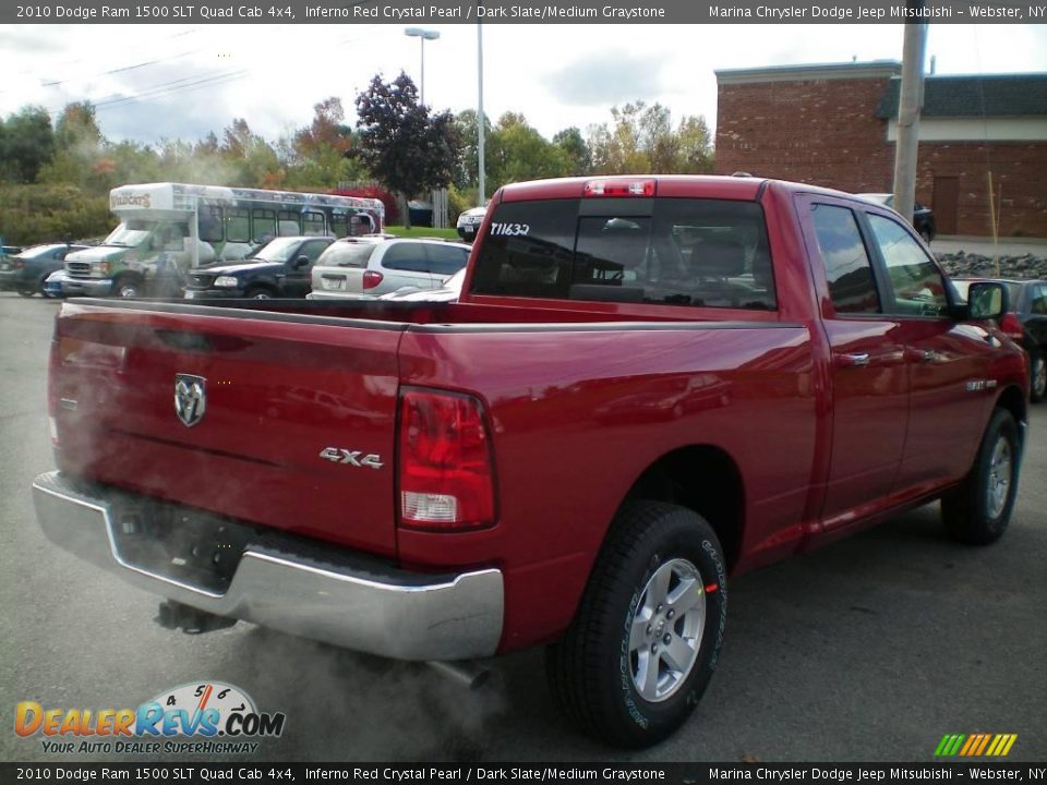 2010 Dodge Ram 1500 SLT Quad Cab 4x4 Inferno Red Crystal Pearl / Dark Slate/Medium Graystone Photo #10