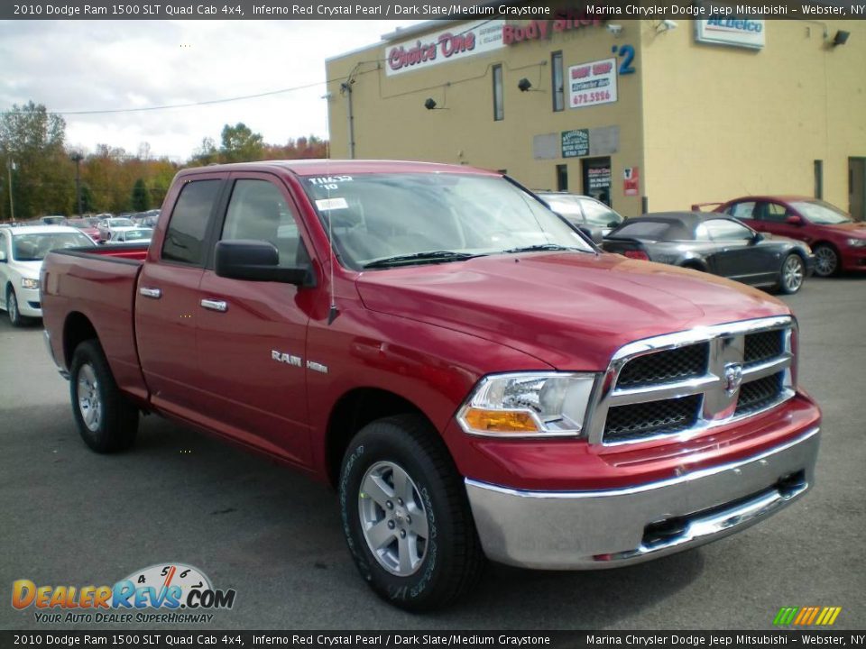 2010 Dodge Ram 1500 SLT Quad Cab 4x4 Inferno Red Crystal Pearl / Dark Slate/Medium Graystone Photo #12