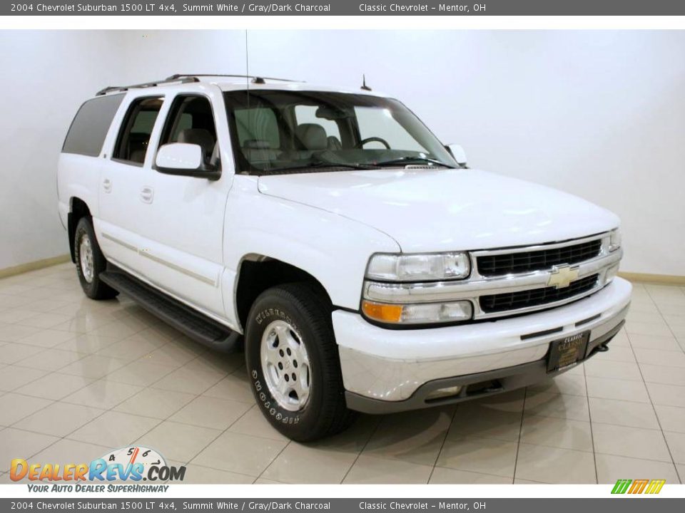 2004 Chevrolet Suburban 1500 LT 4x4 Summit White / Gray/Dark Charcoal Photo #1