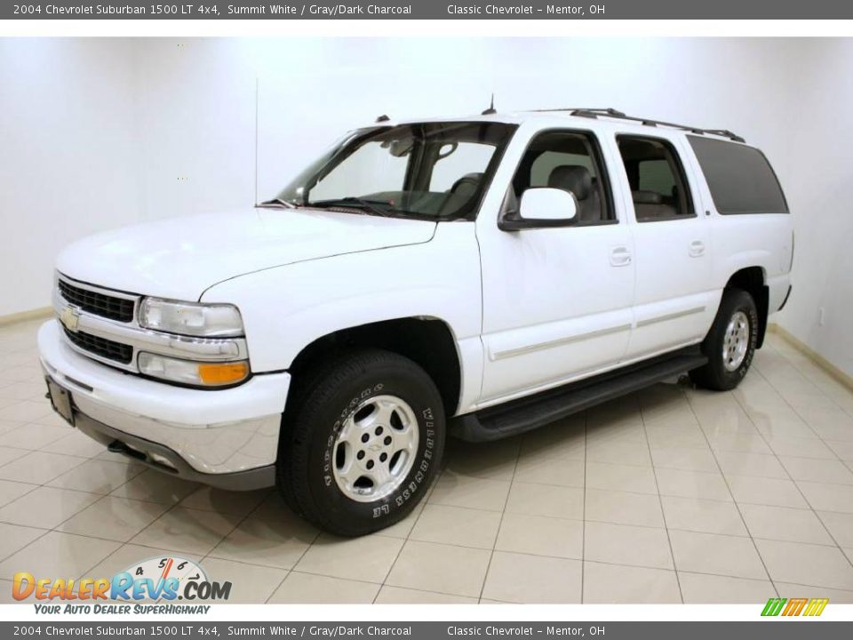 2004 Chevrolet Suburban 1500 LT 4x4 Summit White / Gray/Dark Charcoal Photo #3