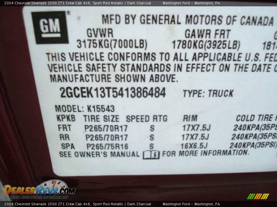 2004 Chevrolet Silverado 1500 Z71 Crew Cab 4x4 Sport Red Metallic / Dark Charcoal Photo #19
