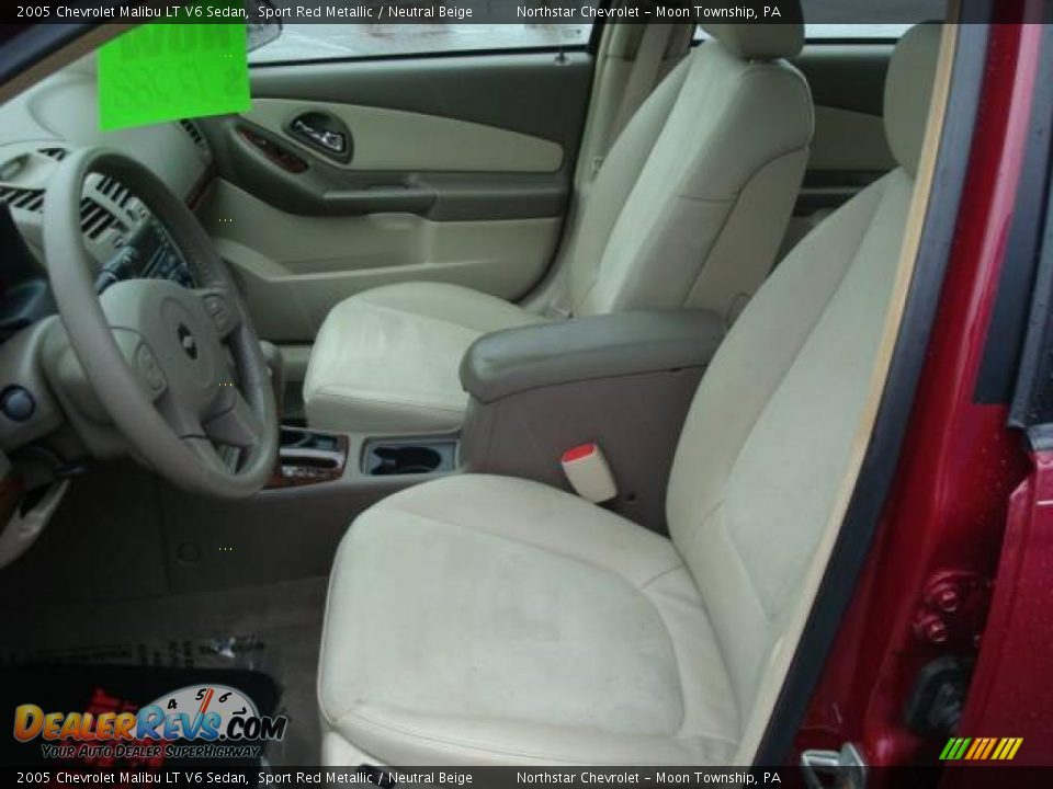 2005 Chevrolet Malibu LT V6 Sedan Sport Red Metallic / Neutral Beige Photo #10
