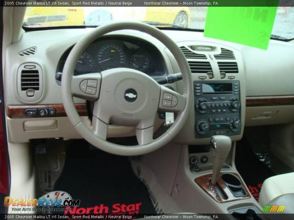 2005 Chevrolet Malibu LT V6 Sedan Sport Red Metallic / Neutral Beige Photo #12
